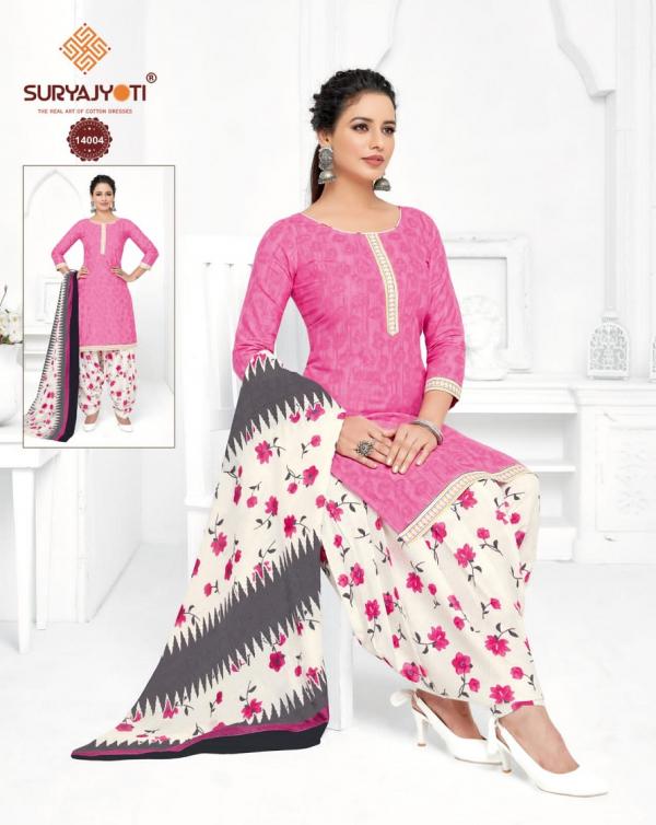 Suryajyoti Sui Dhaga Vol-14 Cotton Designer Patiyala Readymade Suit